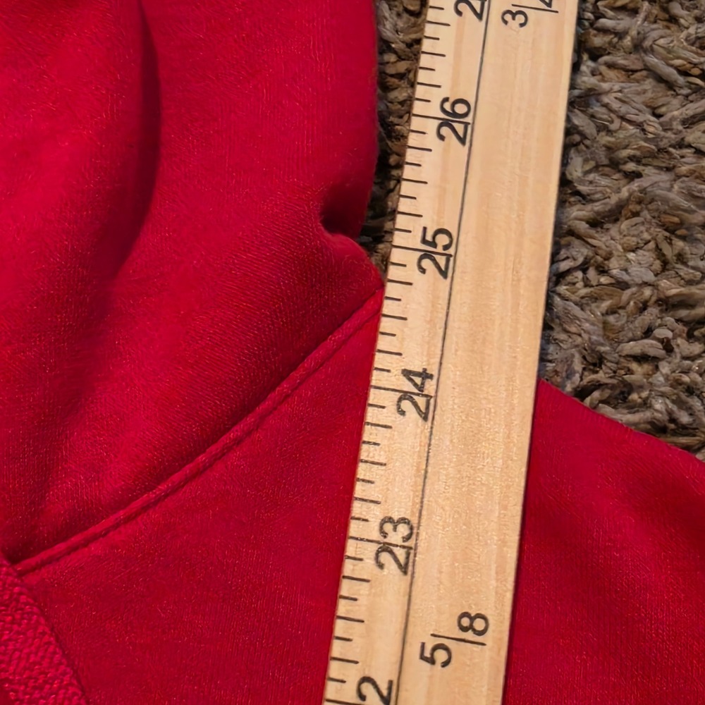Nike Mens Sportswear Club Fleece Pullover Hoodie Red White Logo Small BV2654-657 - Picture 6 of 7